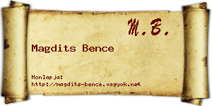 Magdits Bence névjegykártya